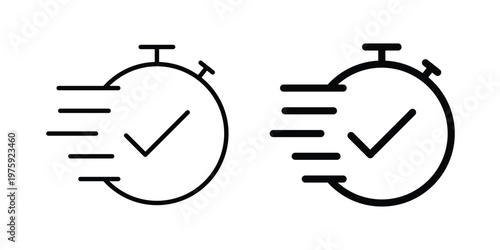 Quick time icon. glyph solid icons collection. Line icons