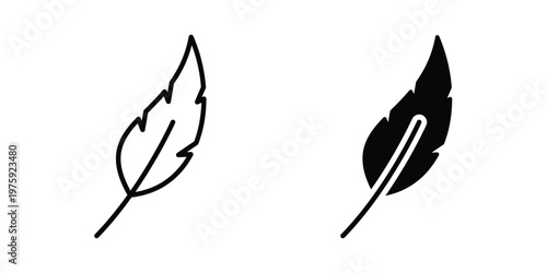 Quill icon. glyph solid icons collection. Line icons