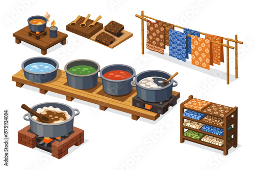 Batik Making Process Illustration