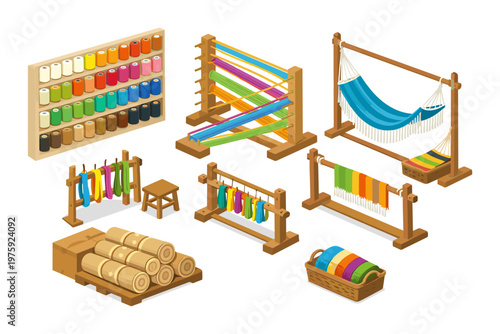 Textile Crafting Tools Collection