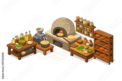 Traditional Kitchen Scene