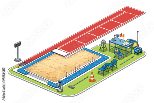 Long Jump Pit and Track