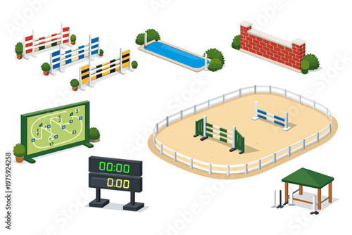 Equestrian Show Jumping Elements