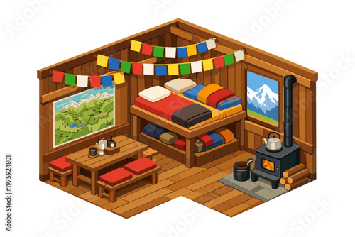 Cozy Mountain Cabin Interior