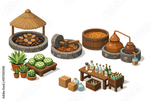 Agave Distillation Process Elements