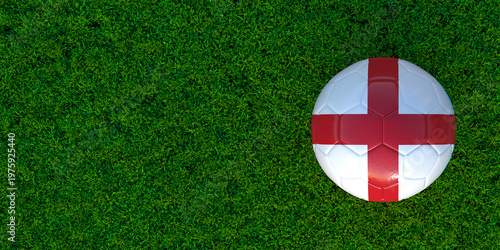 Football Textured With The National Flag Of England