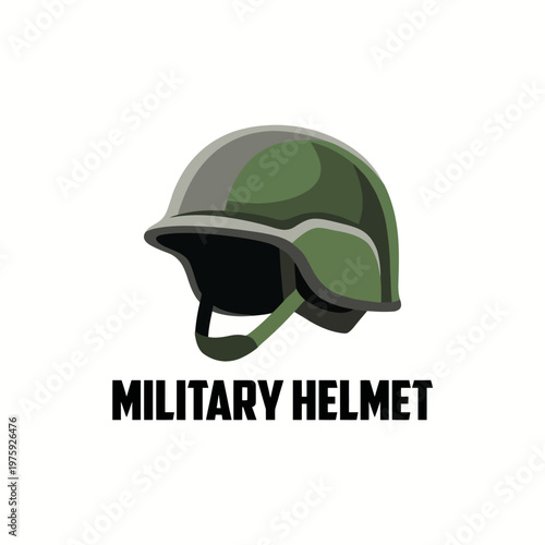 The logo features a stylized military helmet, emphasizing protection and strength, suitable for brands focused on defense, safety, and reliability in products.