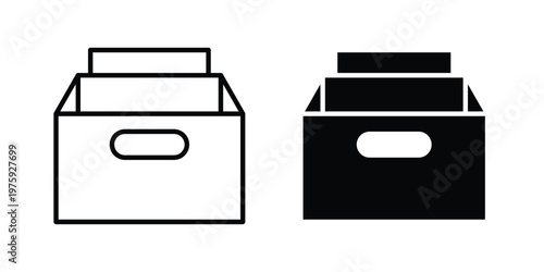 Store files icon. glyph solid icons collection. Line icons
