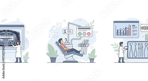 Dental Tech Med Health Care Tool Aid Set Art App New Scan Pro Bio Lab