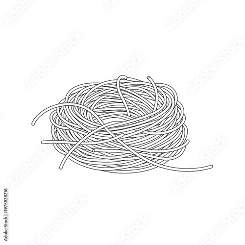 Tangled mess of thin wires.