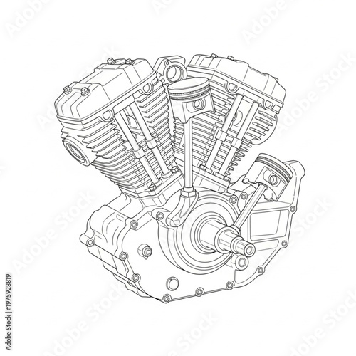 Detailed mechanical engine component closeup.