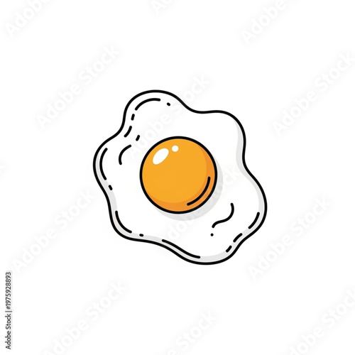 fried egg with runny yolk center.