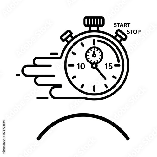 Hand Holding Stopwatch Timer Closeup.