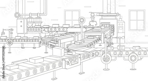 Industrial machinery in a factory setting.