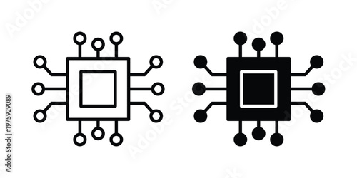 Technology icon. glyph solid icons collection. Line icons