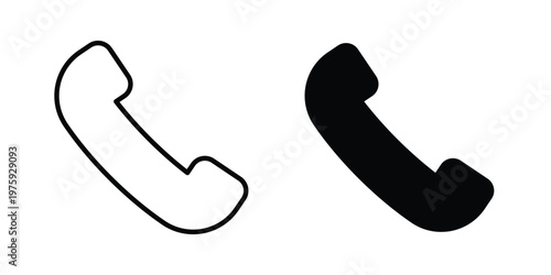Telephone icon. glyph solid icons collection. Line icons