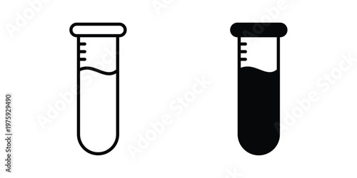 Test tube icon. glyph solid icons collection. Line icons