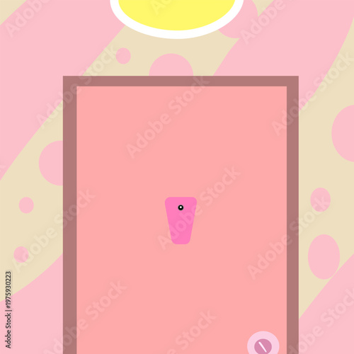 Pink Minimal Door Background