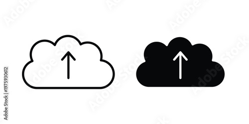 Upload to Cloud icon. glyph solid icons collection. Line icons