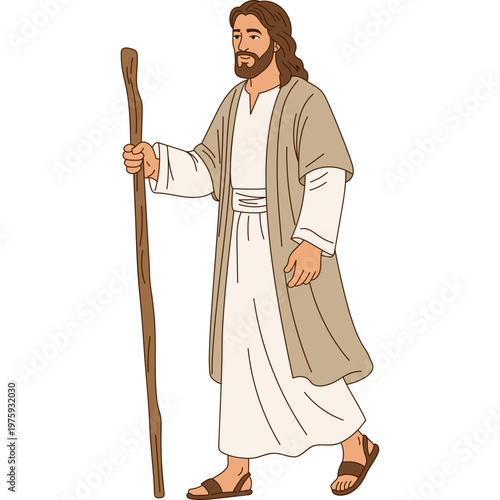 Jesus Christ biblical character illustration