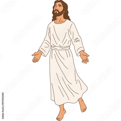 Jesus Christ Religious Cartoon Illustration