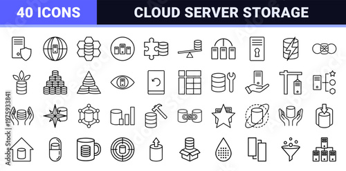 Database network and cloud server storage outline structure