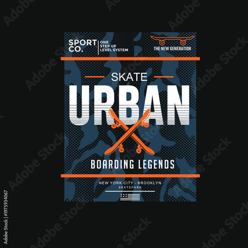 Skate urban Boaring new generation typography