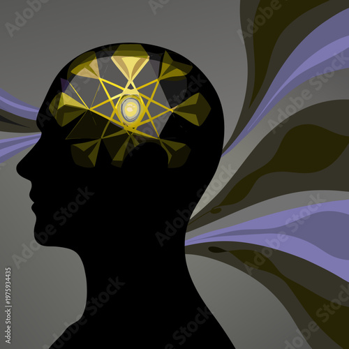 Creative Mind Abstract Flat Vector