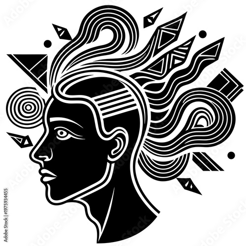 Creative Mind Abstract Flat Vector