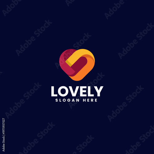 This vibrant heart logo design symbolizes love and connection, featuring a modern twist, making it perfect for brands focused on positivity and nurturing relationships.