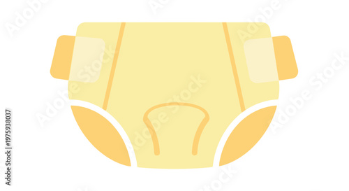 Cartoon diaper illustration isolated on white background for baby care