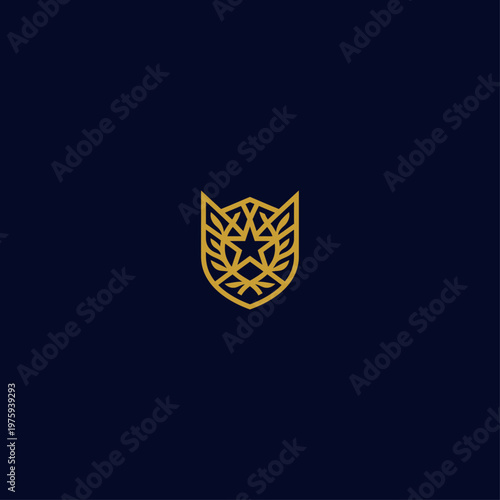 Premium Badge logo icon flat vector design.