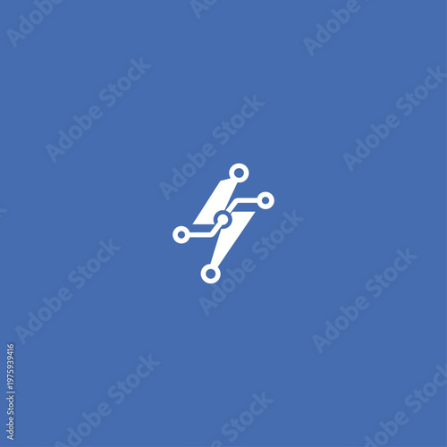 Tech Startup logo icon flat vector design.