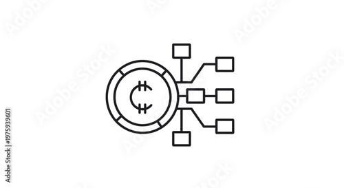 Blockchain Network Diagram Cryptocurrency Digital Finance Technology Illustration