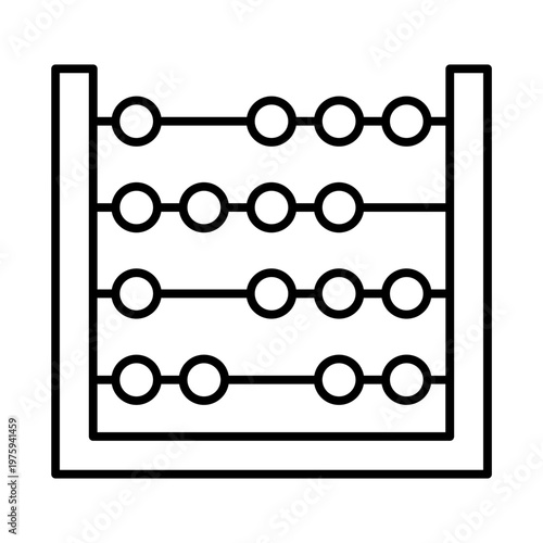 Abacus Calculation Math Education Icon