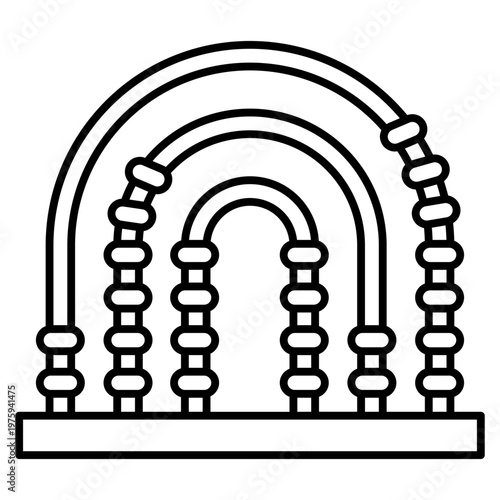 Abacus Calculation Math Education Icon