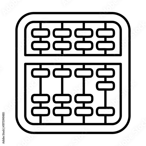 Abacus Calculation Math Education Icon