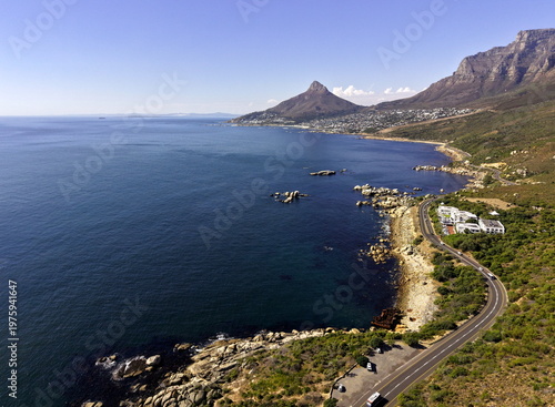Aerial view of Llandudno and Twelve Apostles, Cape Town, South Africa