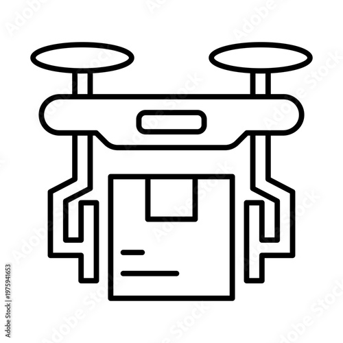 Drone Delivery Logistics Technology Icon