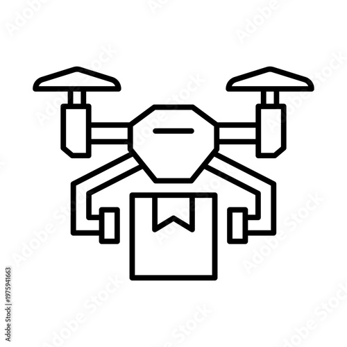 Drone Delivery Logistics Technology Icon