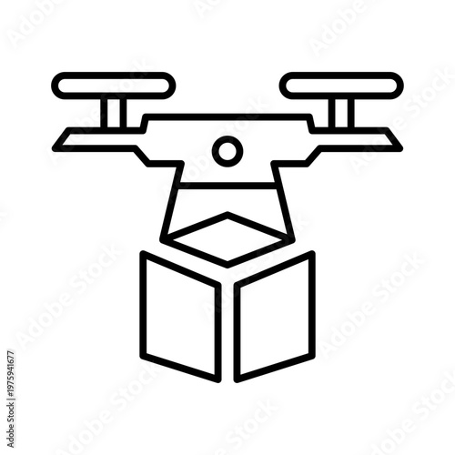 Drone Delivery Logistics Technology Icon