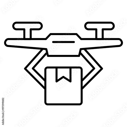 Drone Delivery Logistics Technology Icon