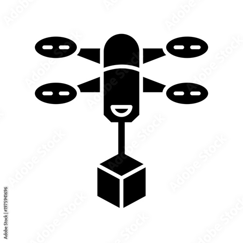 Drone Delivery Logistics Technology Icon
