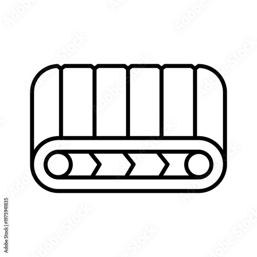 Conveyor Belt Logistics Factory Icon