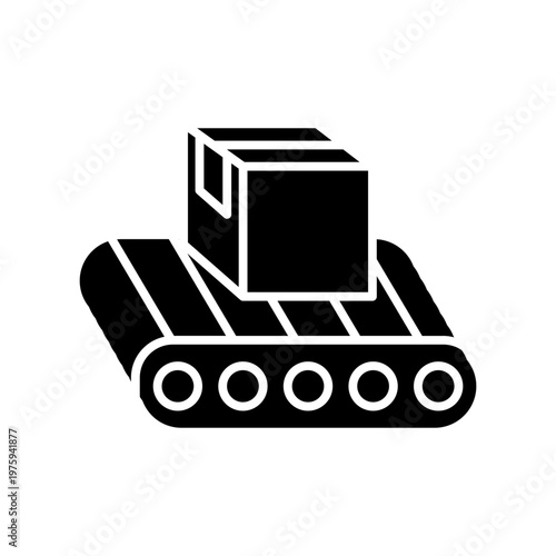 Conveyor Belt Logistics Factory Icon