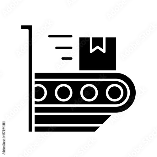 Conveyor Belt Logistics Factory Icon