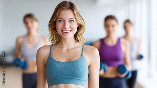 Radiant Smiles and Fitness: A captivating image showcases a group of women radiating joy and vitality, their commitment to a healthy lifestyle evident as they engage in fitness activities.