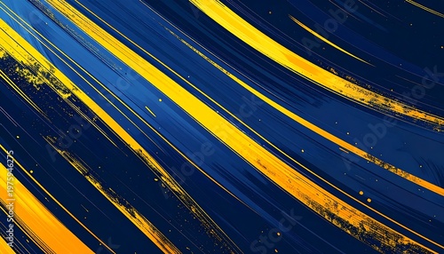 Diagonal streaks of bright yellow and blue create a dynamic and visually striking abstract background