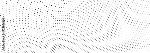 Abstract halftone wave dotted background. Futuristic twisted grunge pattern, dot, circles.  Vector modern optical pop art texture for posters, business cards, cover, labels mock-up, stickers layout