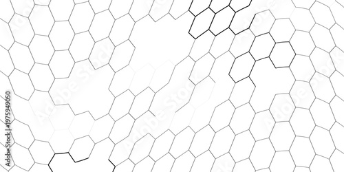 Honeycomb pattern with hexagon mesh. Texture bee comb grid. Flat vector illustration isolated on white background.